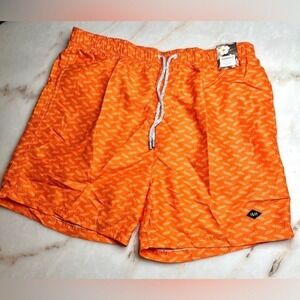 Islandhaze Orange Volley Swim Shorts XXL 17in Beach Surf Vacation Mens NWT